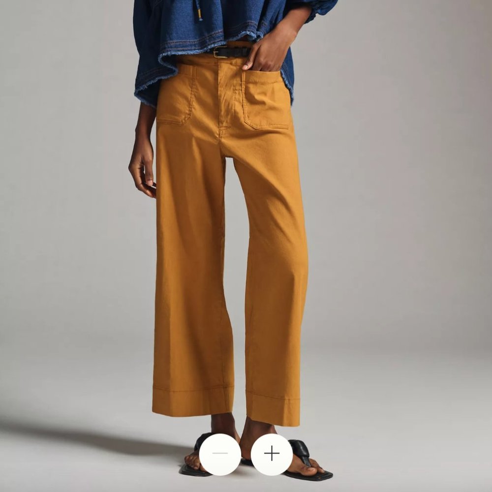 The Colette Cropped Wide-Leg Pants by Maeve